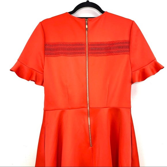 Ted Baker Calizee Lace Insert Skater Dress Size 10 - Picture 11 of 15
